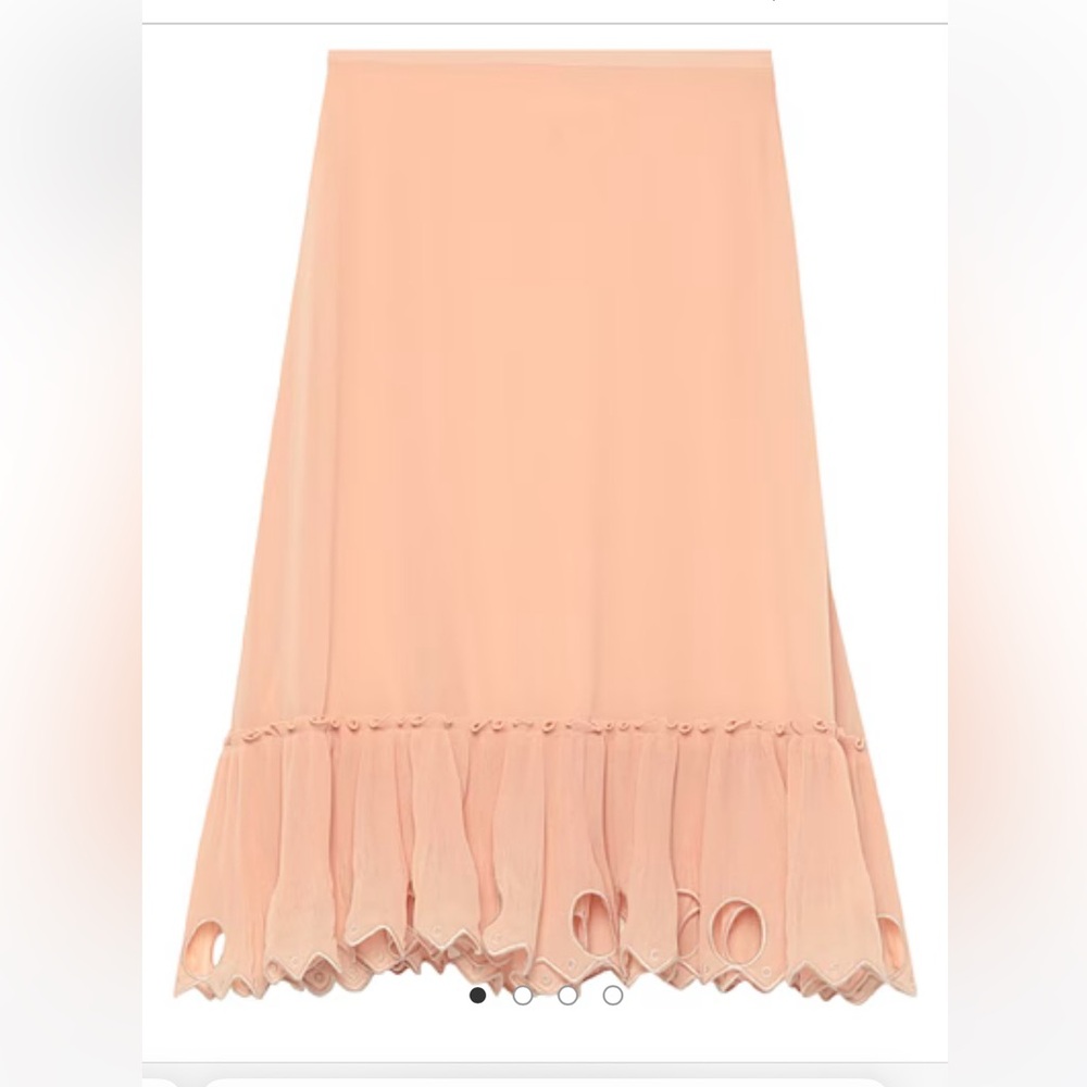NTW - See By Chloe Pink Midi Cut Out Skirt